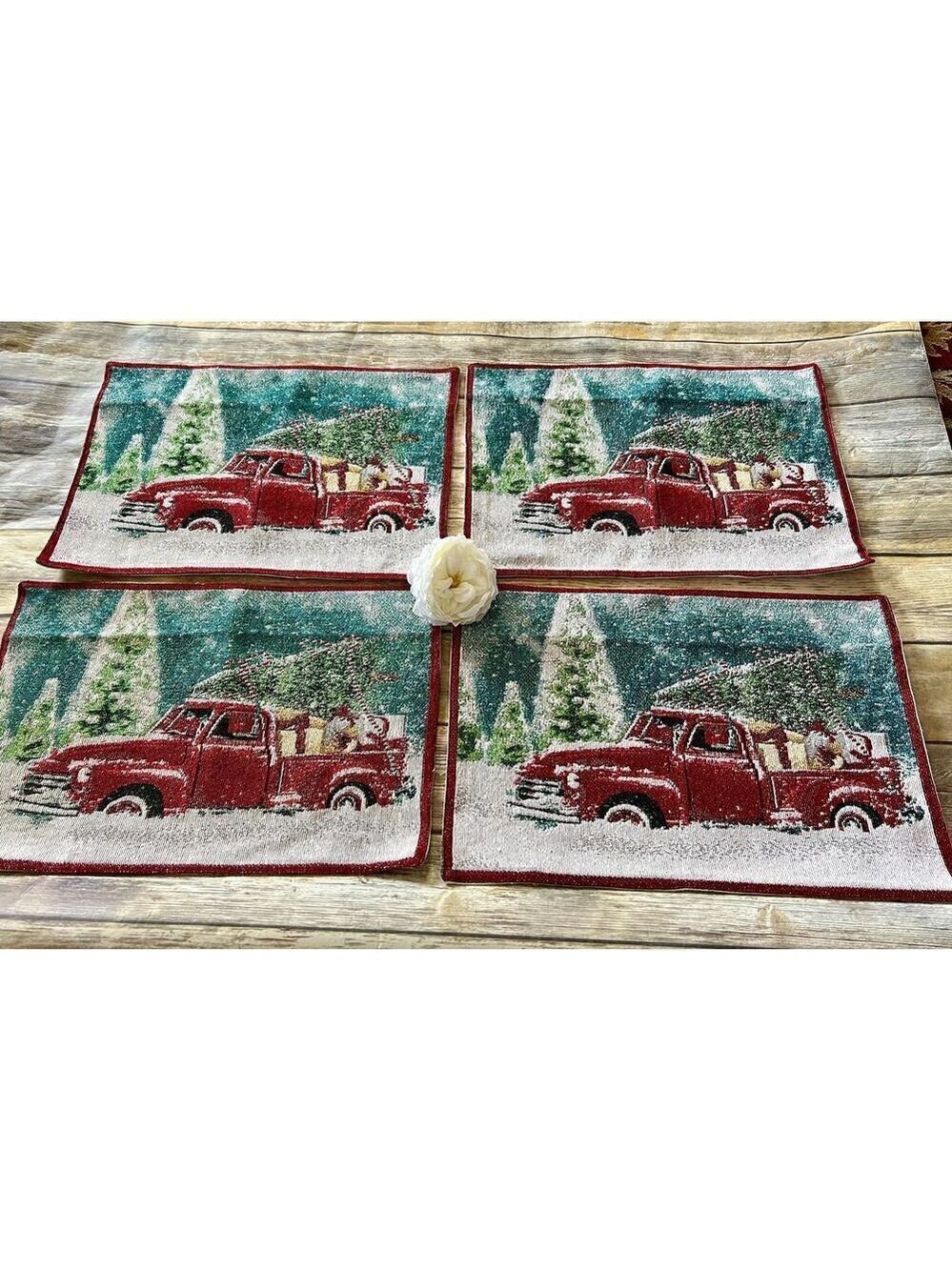 4-FESTIVE TAPESTRY PLACEMATS